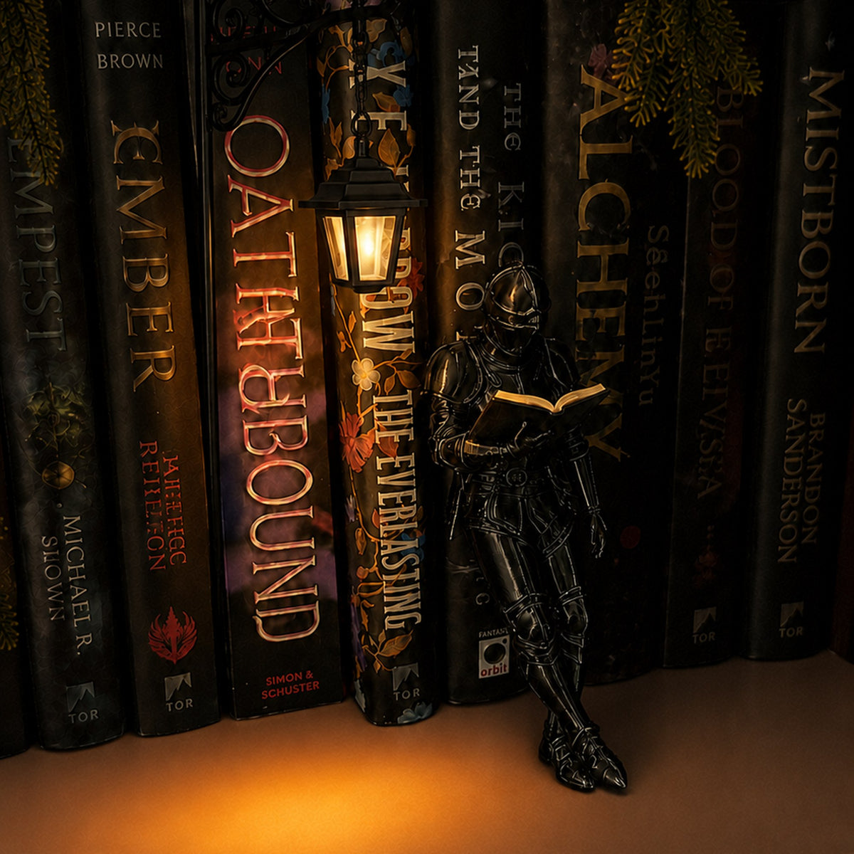 Reading Knight Statue � Armored Bookshelf Guardian | Ivyfell�