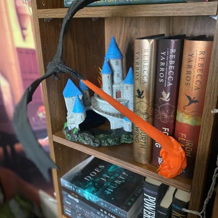 Dragon Lamp Bookshelf Display